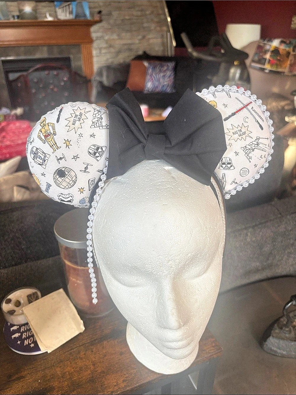 Star Wars Ears Headband in White & Black Like New
